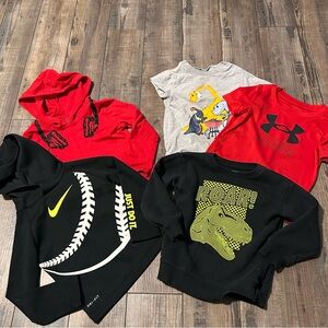 Toddler Lot Of Boys Shirts 5 Items 2 Short sleeves 3 Long-Sleeve 2T Mixed Brands